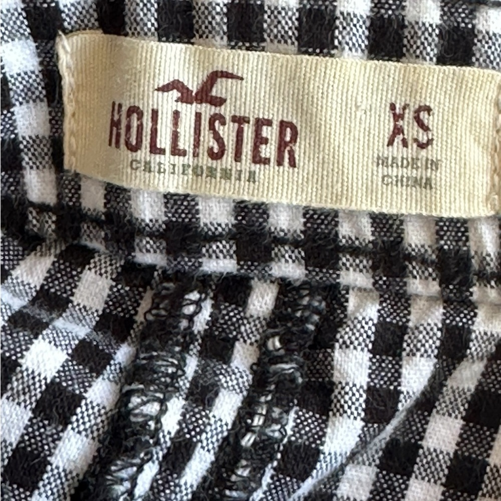 HOLLISTER WOMENS FITTED MINI CHECKERED SKIRT SZ XS - Picture 6 of 11
